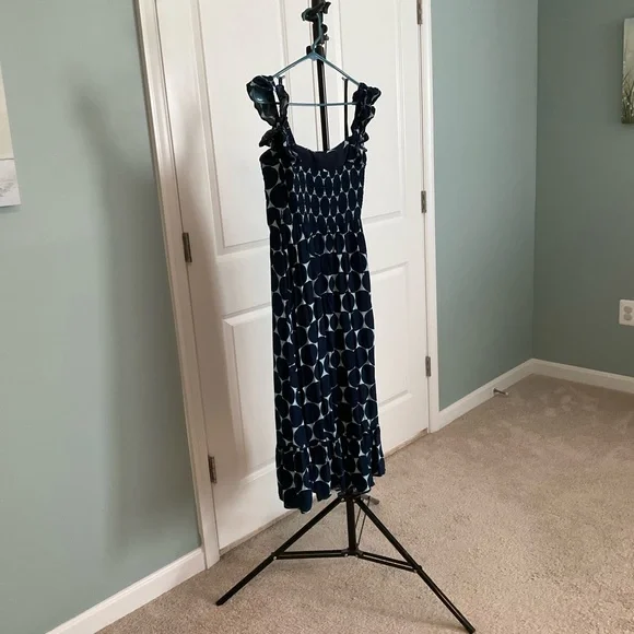 Kate Spade Navy Polka Dot Midi Dress - Picture 5 of 11